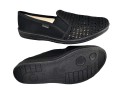 Przewiewne kapcie męskie czarne siatka 2381 wygodne mokasyny do domu