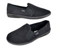 Mokasyny męskie czarne 2382 lekkie kapcie domowe wygodne