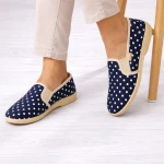 Kapcie Damskie Wsuwane Tekstylne w grochy 2386