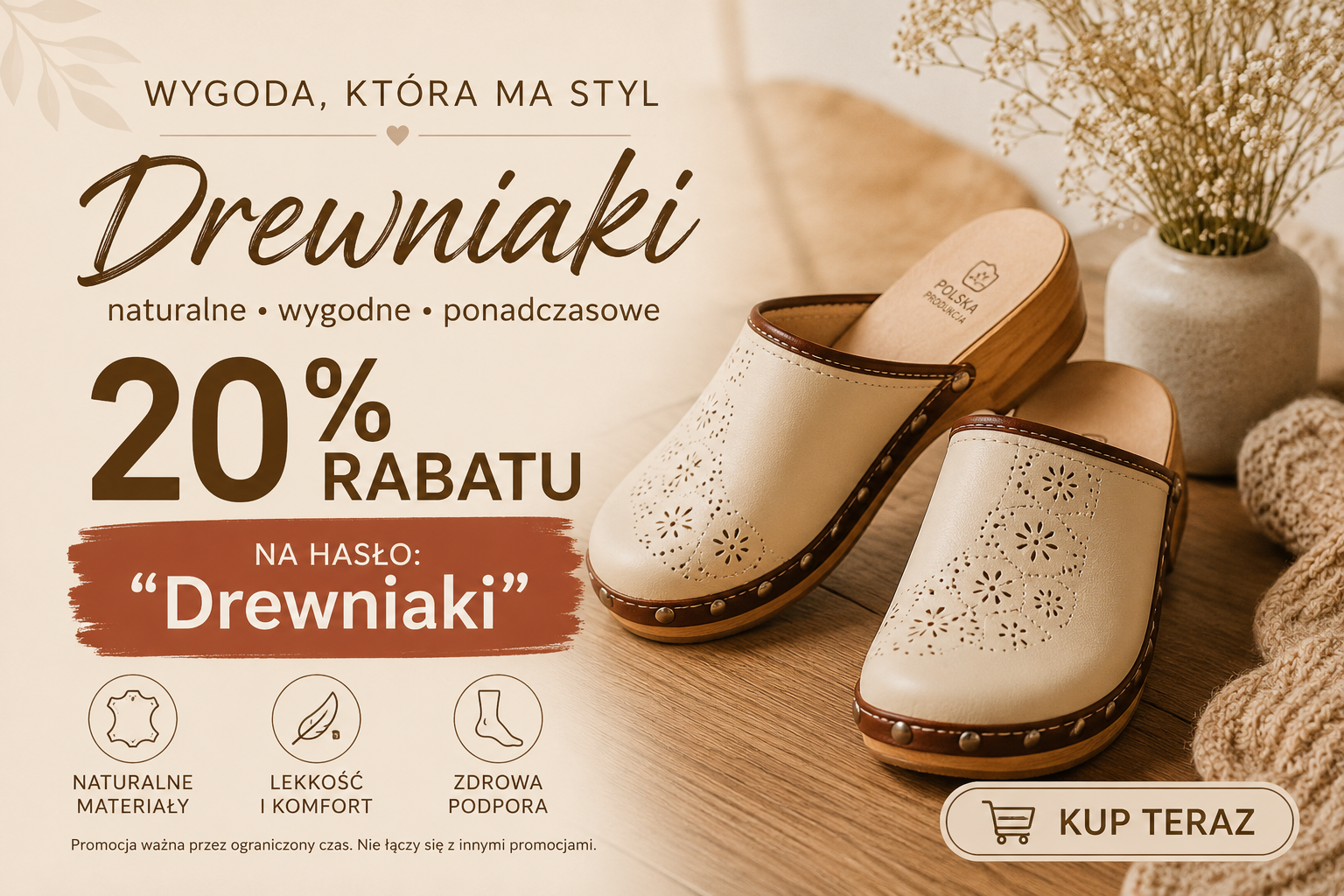 Drewniaki prpmocja 20%