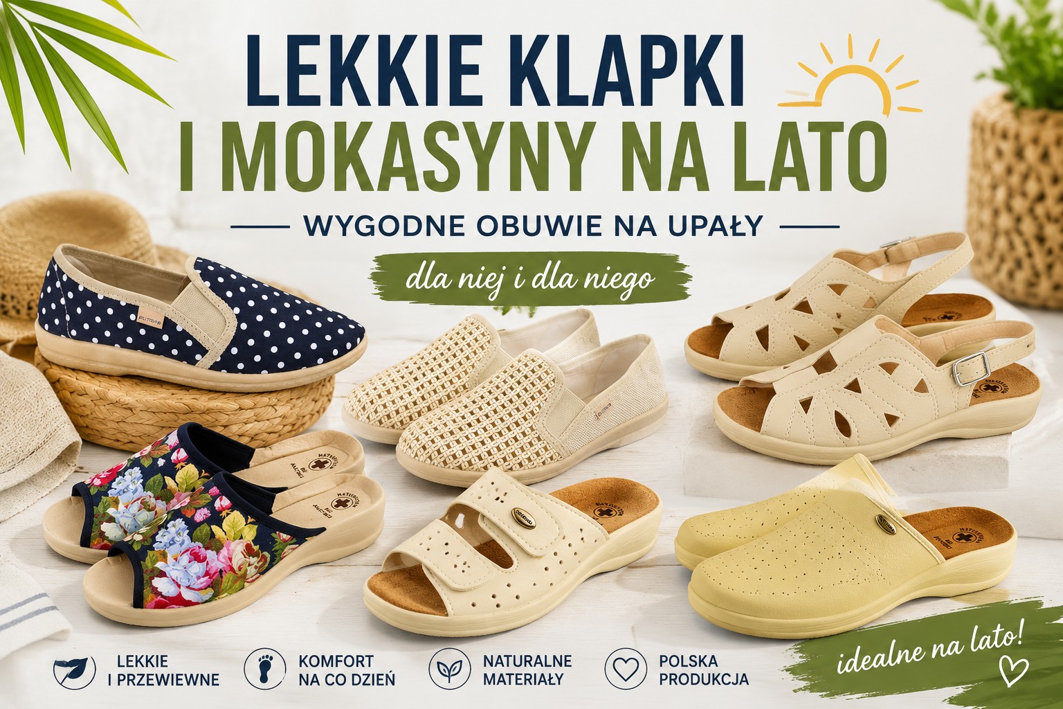 Lekkie klapki i mokasyny na lato – jakie obuwie wybrać w upalne dni?
