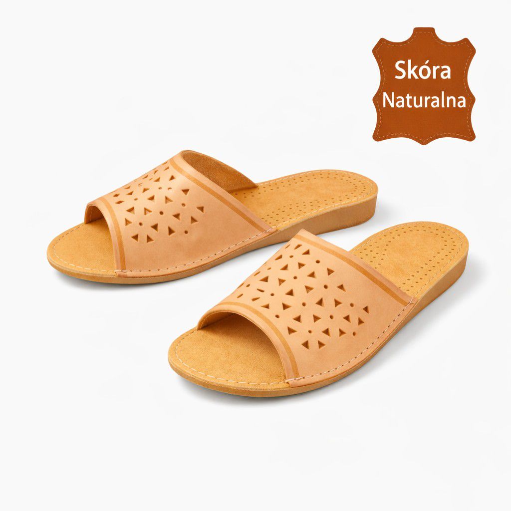 Kapcie damskie skórzane wygodne i zdrowe